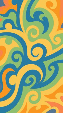 girdapları ve eğrileri olan soyut dikey arkaplan