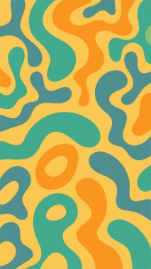 Blob şekli veya eğrileri ve noktaları olan soyut arkaplan veya duvar kağıdı dikey yönelimi.