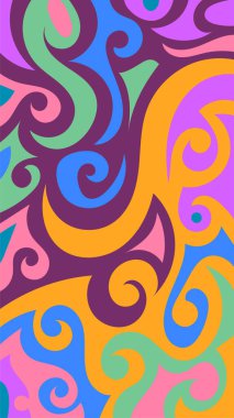 girdapları ve eğrileri olan soyut dikey arkaplan