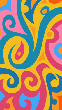 girdapları ve eğrileri olan soyut dikey arkaplan