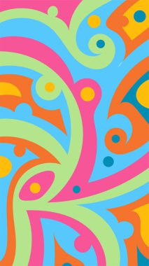 girdapları ve eğrileri olan soyut dikey arkaplan