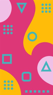 kıvrımlı şekiller ve geometrik süslemelerle soyut arkaplan.