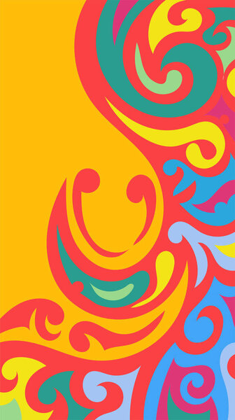 абстрактный вертикальный фон с завихрениями и кривыми