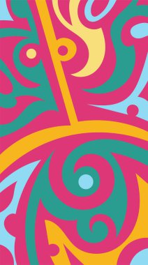 Sanatsal girdaplar ve eğrilerle soyut arkaplan.