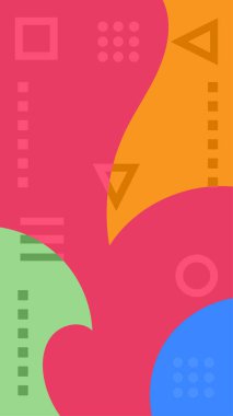 kıvrımlı şekiller ve geometrik süslemelerle soyut arkaplan.