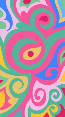 Sanatsal girdaplar ve eğrilerle soyut arkaplan.