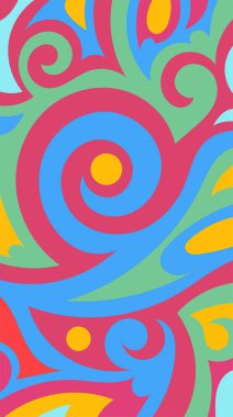 Sanatsal girdaplar ve eğrilerle soyut arkaplan.