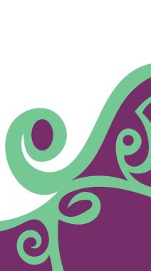 Sanatsal girdaplar ve eğrilerle soyut arkaplan.