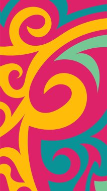 Sanatsal girdaplar ve eğrilerle soyut arkaplan.