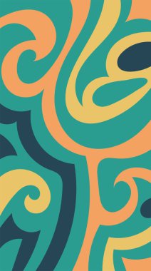 Sanatsal girdaplar ve eğrilerle soyut arkaplan.