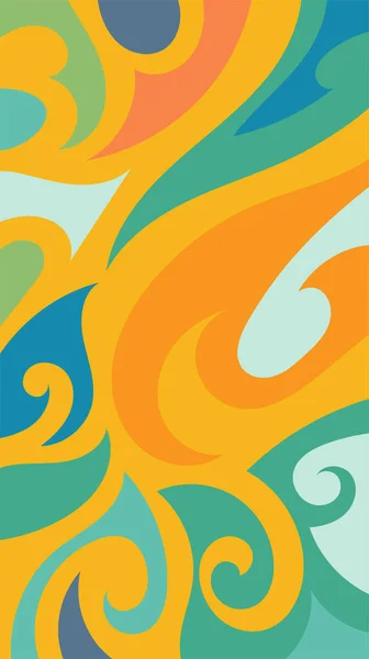 Svislé Abstraktní Pozadí Nebo Tapety Ornamentálními Víry Křivkami Plynulé Křivky — Stockový vektor