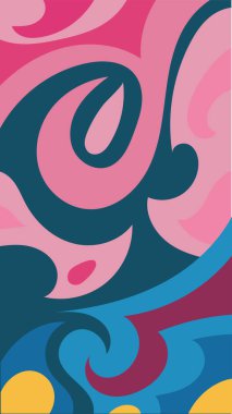 girdapları ve eğrileri olan soyut dikey arkaplan