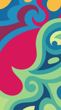 girdapları ve eğrileri olan soyut dikey arkaplan