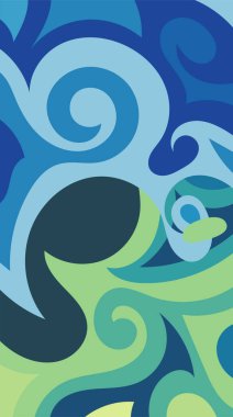 girdapları ve eğrileri olan soyut dikey arkaplan