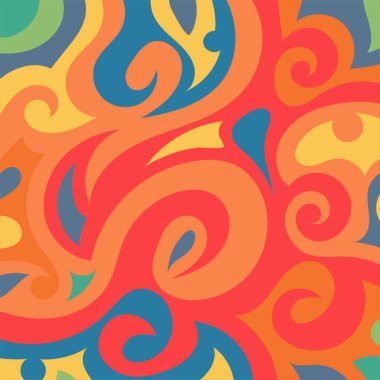 Sanatsal girdaplar ve eğrilerle soyut arkaplan.