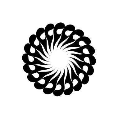 dairesel kıvrımlı şekil süsü dekoratif tasarım amacı için.