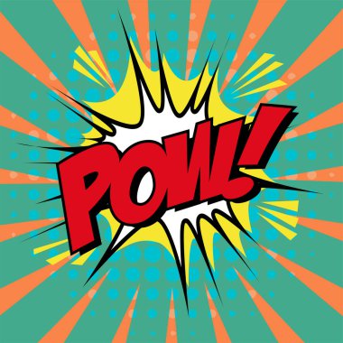 pow metin ile retro çizgi roman sanat arka planı. 