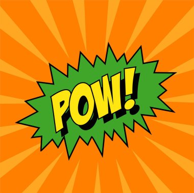 pow metin ile retro çizgi roman sanat arka planı. 