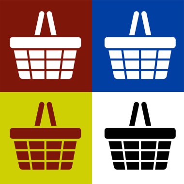 Alışveriş sepeti sembolü. Alıcı arabası ikonu. Müşteri işareti.