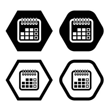 Takvim vektör simgesi. zaman yönetimi veya zamanlama sembolü.