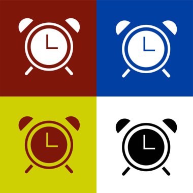 Alarm saat vektörü simgesi beyaz arkaplanda izole edilmiş, basit satır ana hatları biçimi, alarm saati çalan ikon modern tasarım