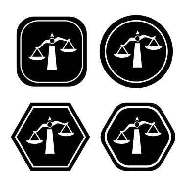 Ölçek simgesi. Adalet ya da ahlak kuralları dürüstlüğü 