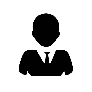 İş adamı ikonu. Ofis çalışanı ya da işçi sembolü. Şirket personeli logosu.