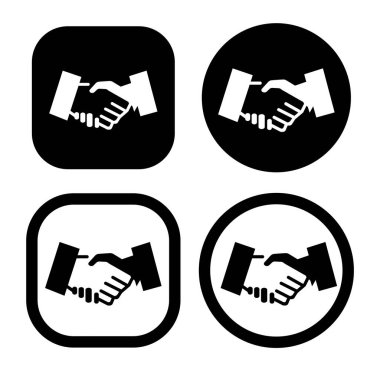 El sıkışma işareti, anlaşma simgesi vektörü