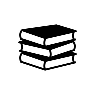Bir yığın kitap sembolü. kitap yığını vektör illüstrasyonu.