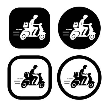 Hızlı teslimatçı motosiklet ikonu kullanıyor.