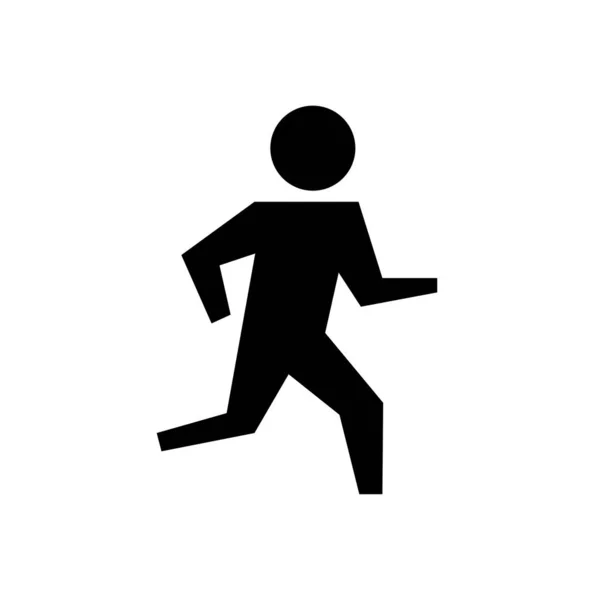 Illustrazione Dell Icona Vettoriale Esecuzione Persone Camminano Simbolo Design Isolato — Vettoriale Stock