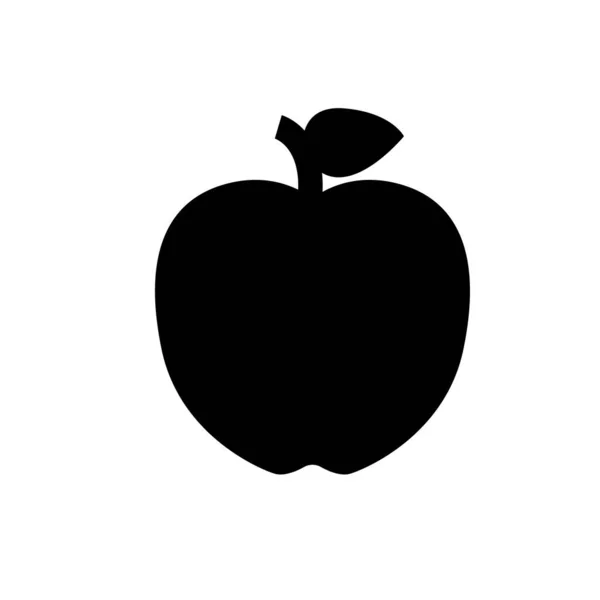 Apple Icon Modnym Płaskim Stylu Szarym Tle Symbol Strony Apple — Wektor stockowy