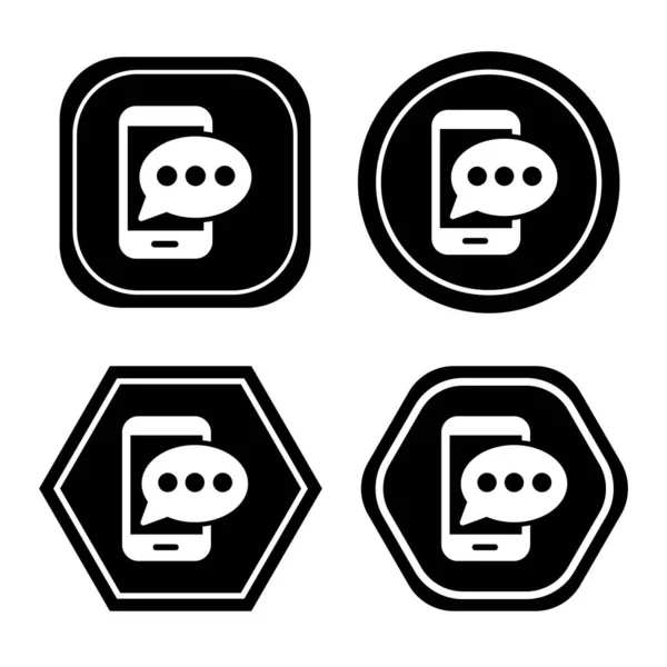 Chat Mensagem Icon Vector Ilustração Logo Template Ícone Mensagem Estilo — Vetor de Stock