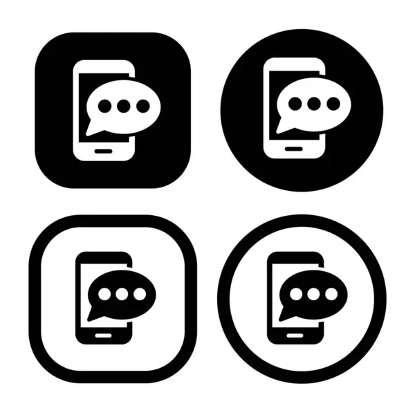 Chat Mensagem Icon Vector Ilustração Logo Template Ícone Mensagem Estilo — Vetor de Stock