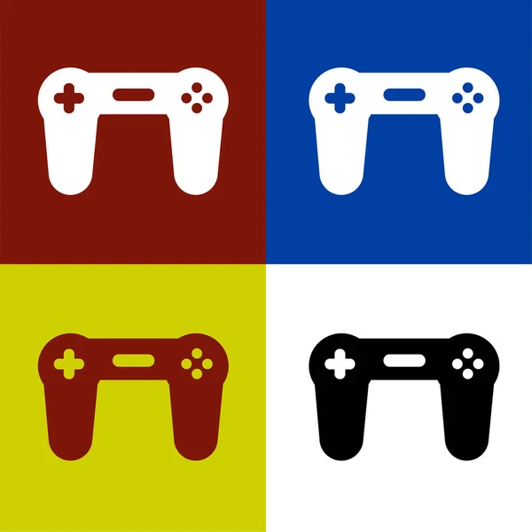 Game Controller Icon Design Stick Symbol Joystick Trendigen Silhouette Design — Stockvektor