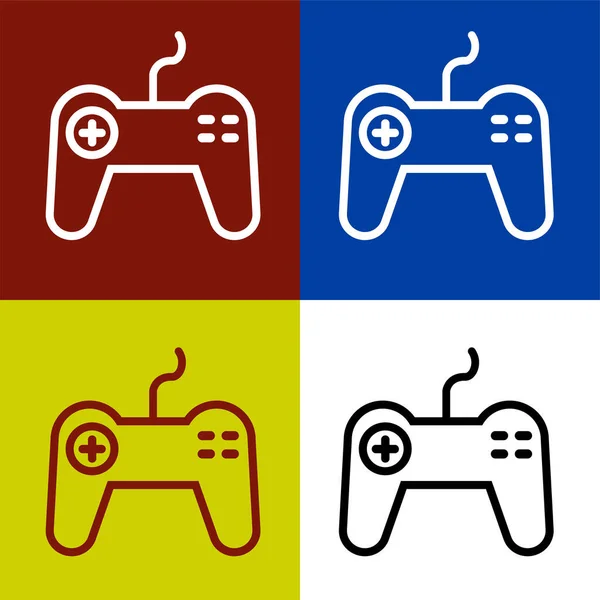 Game Controller Icon Design Stick Symbol Joystick Trendigen Silhouette Design — Stockvektor