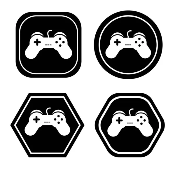 Game Controller Icon Design Stick Symbol Joystick Trendigen Silhouette Design — Stockvektor