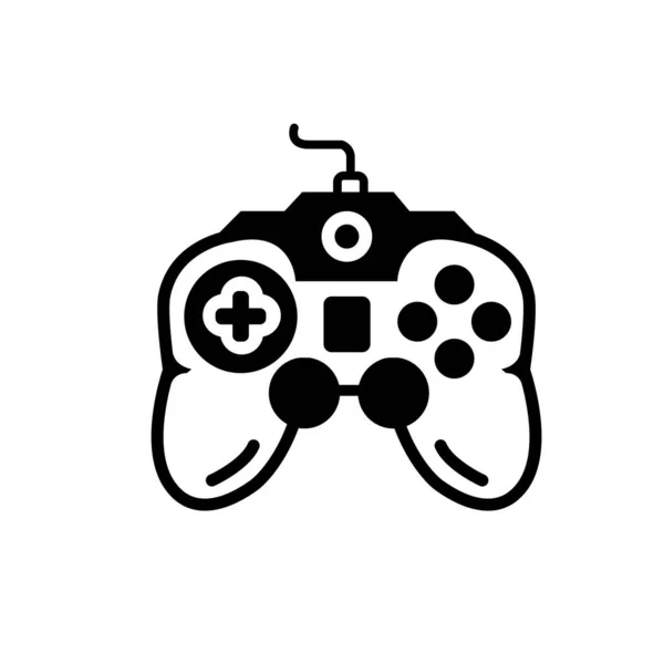 Game Controller Icon Design Stick Symbol Joystick Trendy Silhouette Style — Stock Vector