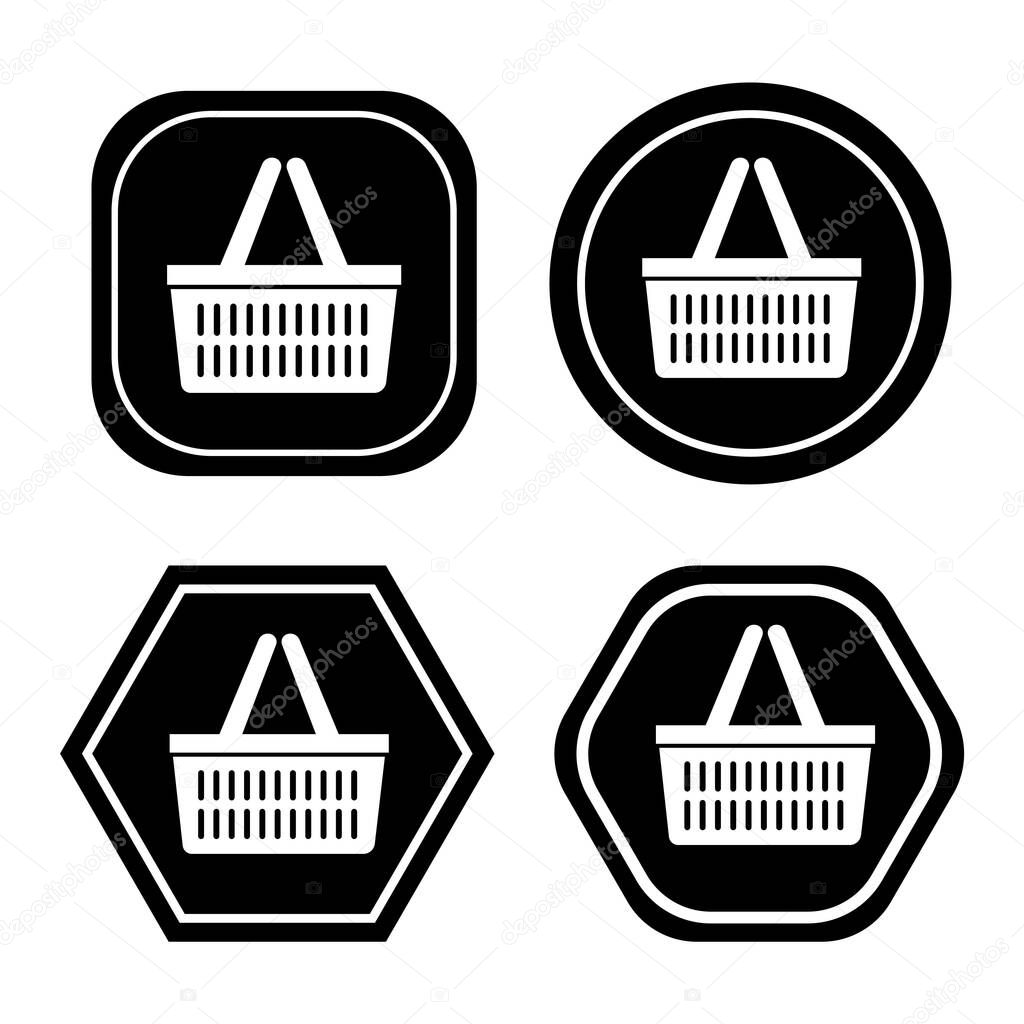 shopping basket symbol. buyer cart icon. customer item sign.