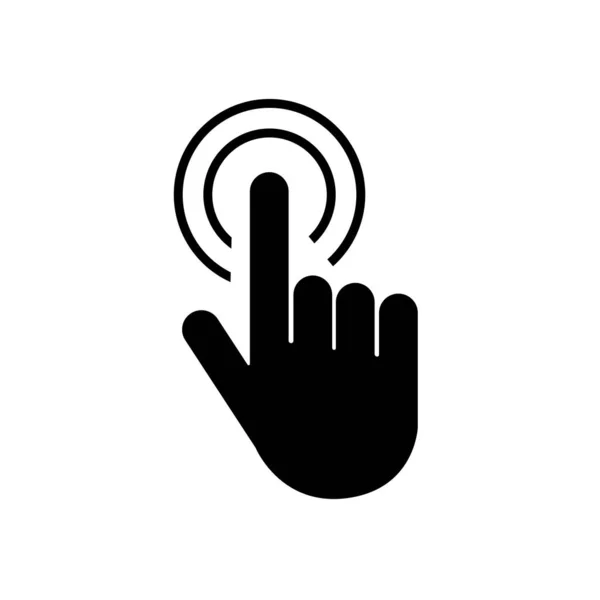 Індексний Палець Руки Стискає Ікону Доторкніться Сенсорної Ікони Простий Елемент — стоковий вектор