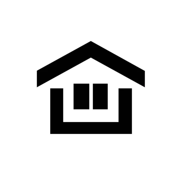 家のアイコン スマートハウス開発者のシンボルサインベクトルイラストロゴテンプレート任意の目的のために隔離 — ストックベクタ