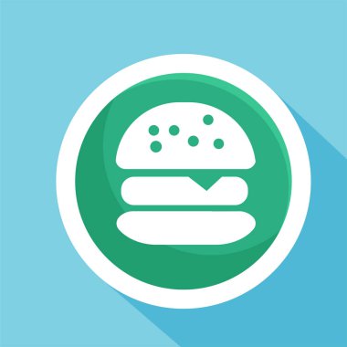 Hamburger simgesi işaret vektör illüstrasyon logo şablonu herhangi bir amaç için izole edildi