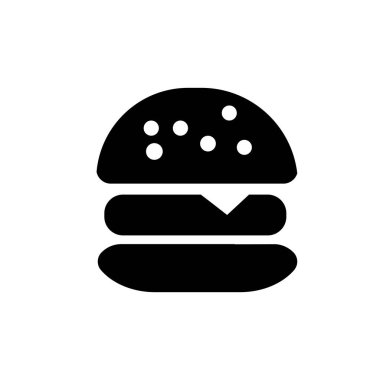 Hamburger simgesi işaret vektör illüstrasyon logo şablonu herhangi bir amaç için izole edildi