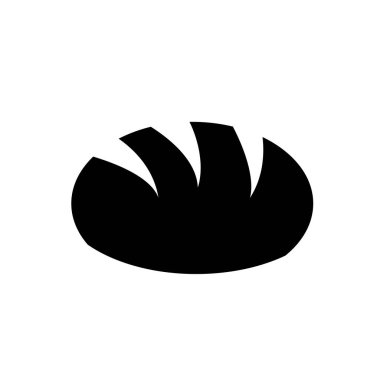 Tost ekmeği simgesi, tatlı ekmek sembolü vektör illüstrasyon logosu herhangi bir amaç için izole edilmiş