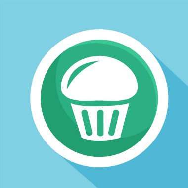 cupcake simgesi, kek sembolü işaret çizelgesi logo şablonu herhangi bir amaç için izole edildi