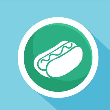 Hotdog simgesi işaret vektör çizim logo şablonu herhangi bir amaç için izole edildi
