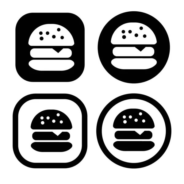 Hamburger Icône Symbole Signe Vectoriel Illustration Logo Modèle Isolé Pour — Image vectorielle