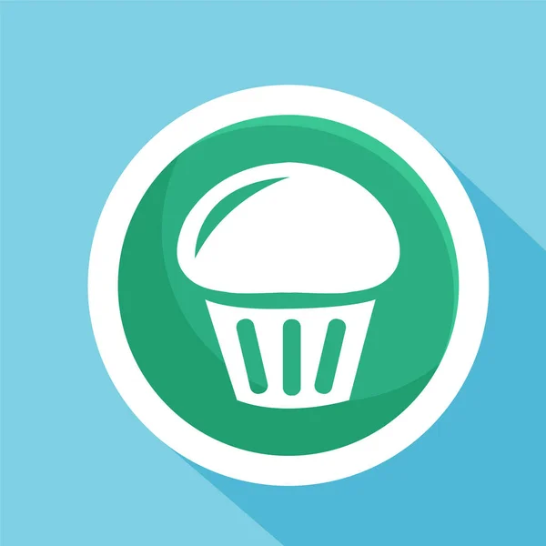 Εικονίδιο Cupcake Σύμβολο Σημάδι Διάνυσμα Εικονογράφηση Πρότυπο Λογότυπο Απομονωμένο Για — Διανυσματικό Αρχείο