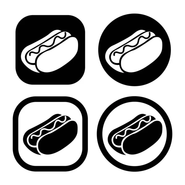 Hotdog Icono Signo Vector Ilustración Logotipo Plantilla Aislado Para Cualquier — Vector de stock