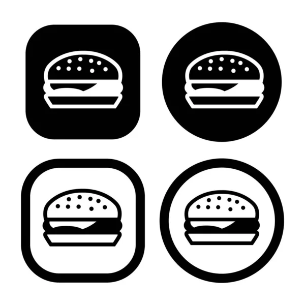 Hamburger Ikon Symbol Tegn Vektor Illustration Logo Skabelon Isoleret Til – Stock-vektor